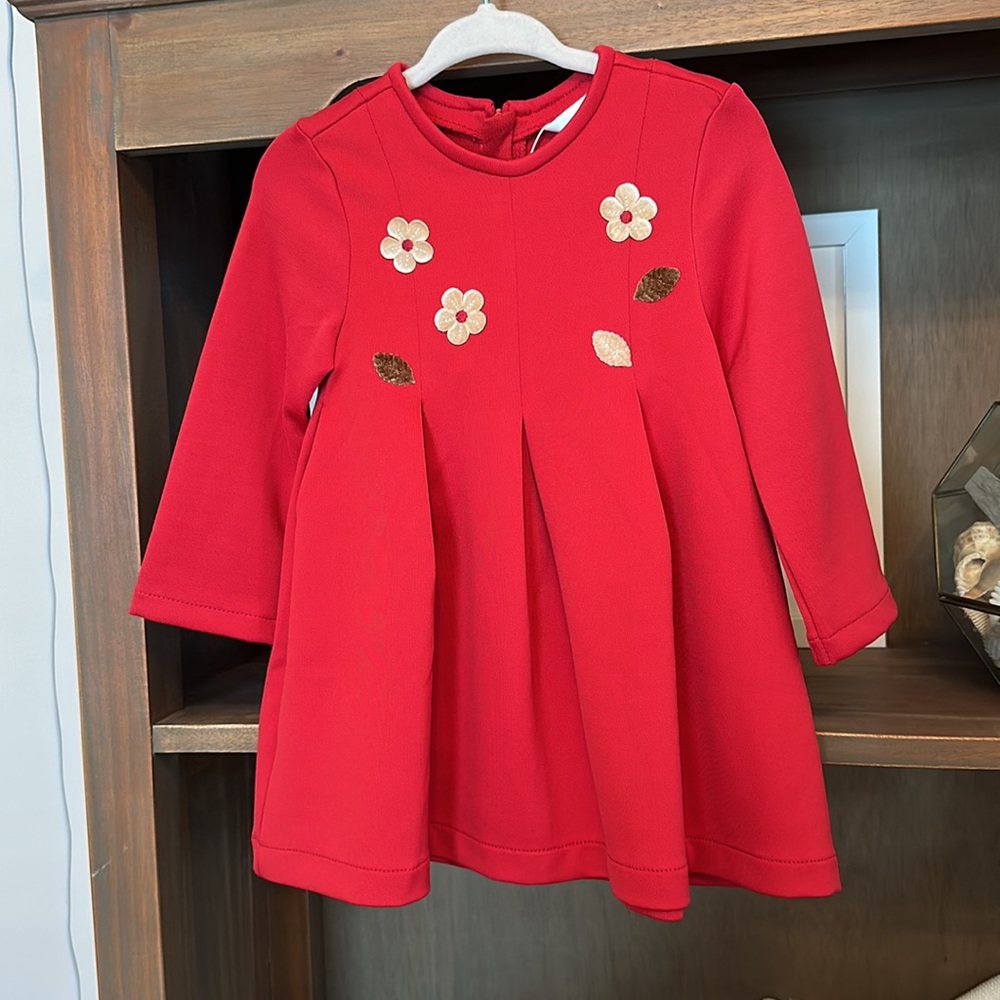 12m Red Festive Boutique Dress NWT